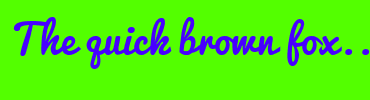 Image with Font Color 4700FF and Background Color 53FF00